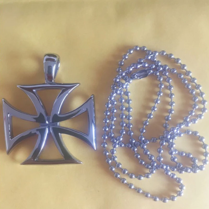 Ожерелье мужское из нержавеющей стали Винтажное колье с подвеской рыцари