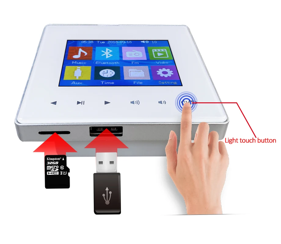 Oupushi AG-3 Bluetooth Умный домашний фоновый музыкальный контроллер усилитель подключения хорошего качества звука Потолочные динамики