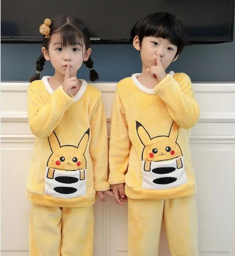 style 3 Детские пижамные комплекты, Детская Пижама, Детский костюм для сна, детская одежда для сна, зимняя теплая детская пижама, домашняя одежда для мальчиков и девочек - Цвет: style 3