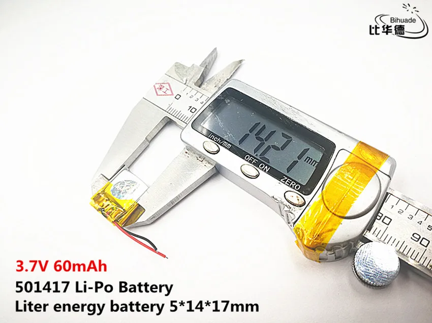 Liter energy battery Good Qulity 3.7V 60mAH 501417 Polymer lithium ion / Li-ion for TOY POWER BANK GPS mp3 mp4 | Электроника