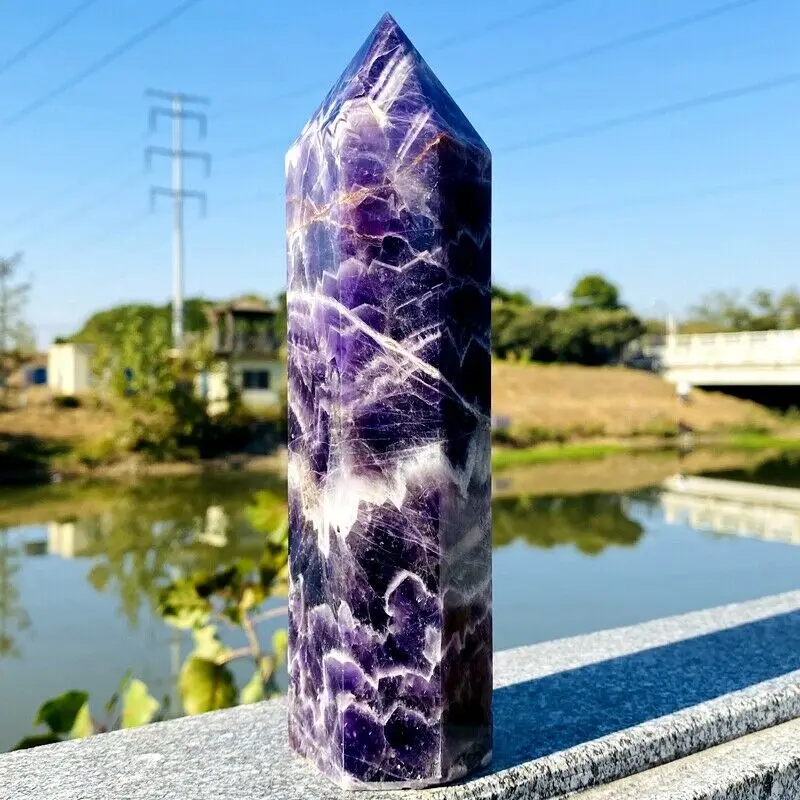 

Amethyst Quartz Crystal Wand Point Treatment