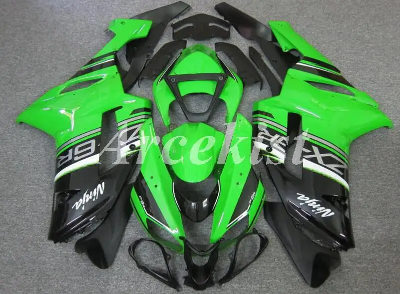 

New ABS whole Motorcycle Fairings Kit Fit for kawasaki Ninja ZX-6R 636 ZX6R 2007 2008 07 08 Bodywork set black green cool