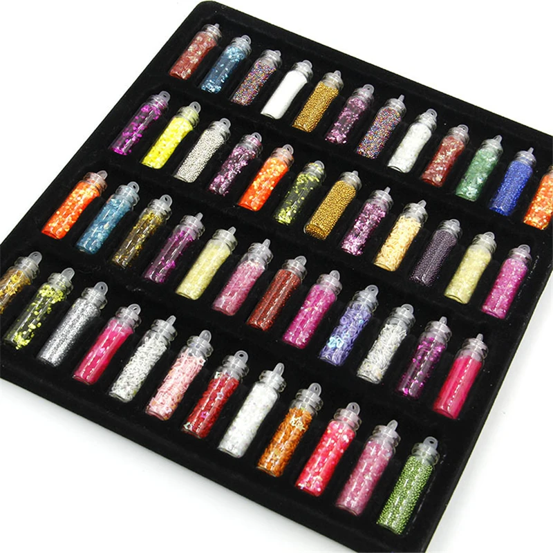 Подвески Lizun набор аксессуаров для слизи 48 шт блестки/блестящий наполнитель