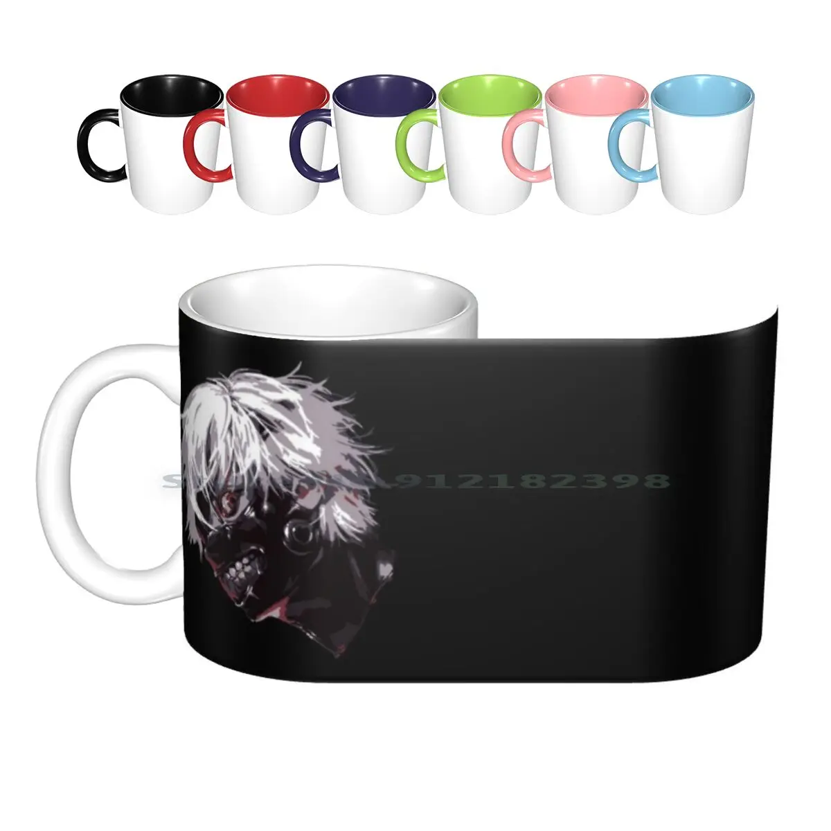 

Керамические кружки Kaneki Ken, кофейные чашки, кружка для молочного чая, Токийский Гуль, Токийский Гуль, корень Токио, одноглазный Гуль, канеки, ...