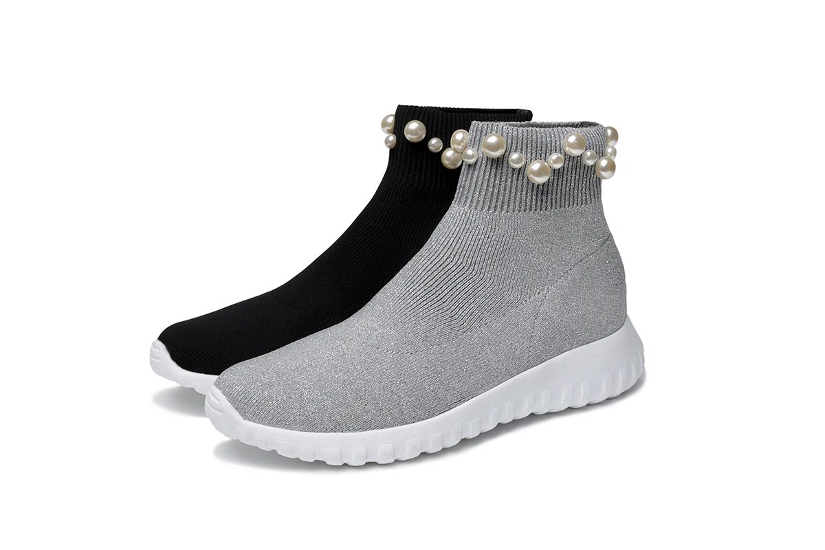 Г.; женская обувь; Модный брендовый носок; женская обувь; chaussure; сезон осень; botas; женская трикотажная обувь в полоску; zapatos de mujer