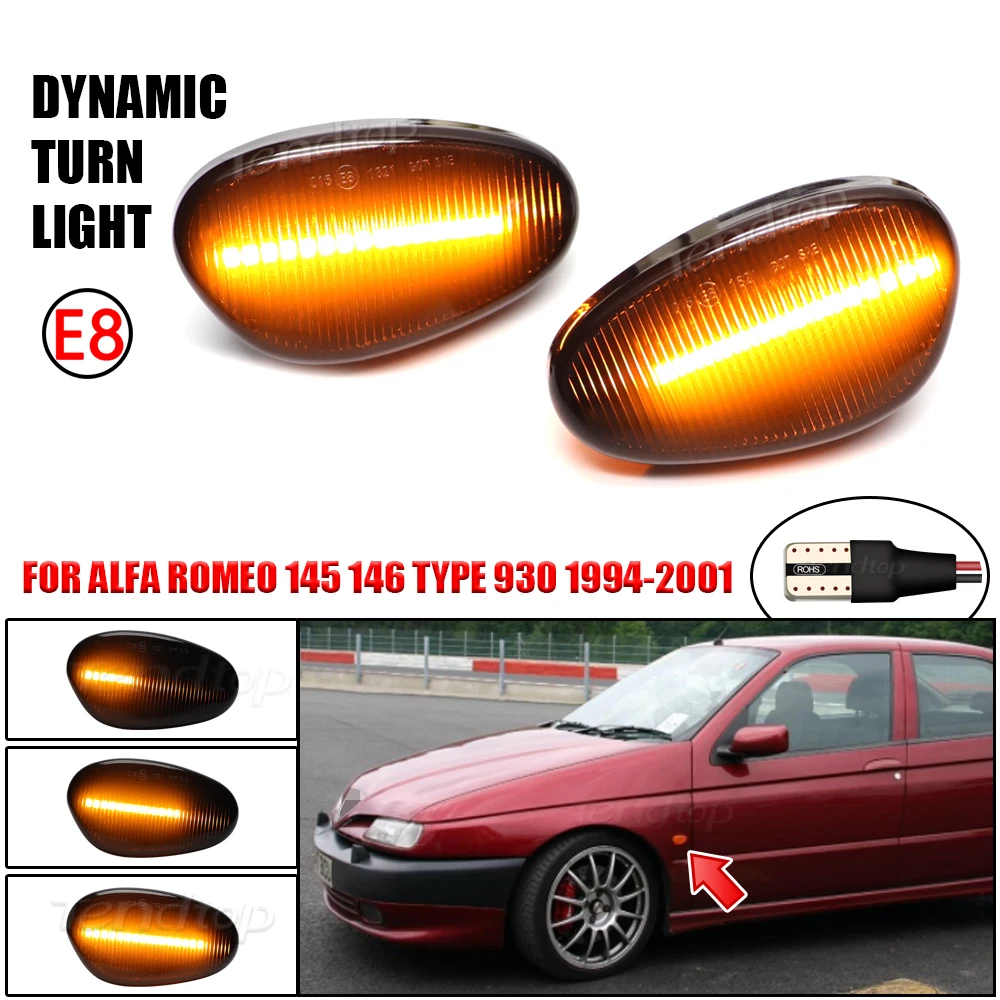 

Светодиодный динамический поворотник для Alfa Romeo 145 930A 146 930B 1994-1998 1999 2000 2001