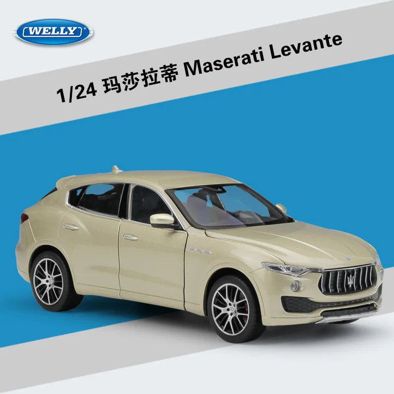 

WELLY 1/24 Car Maserati Levante SUV Simulation Metal Diecast Model Car Kids Toys Gifts