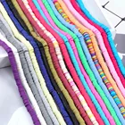 Бусины из полимерной глины, 468 мм, 19 цветов, плоские, Круглые, ручной работы, незакрепленные, дисковые, с бусинами, для браслета, для самостоятельного изготовления ювелирных изделий