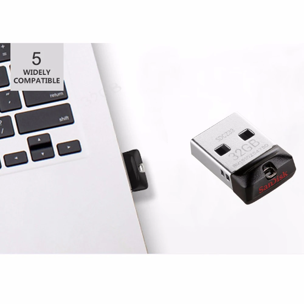 Двойной Флеш накопитель SanDisk high speed USB 2 0 CZ33 мини ручка накопители 64 ГБ 32