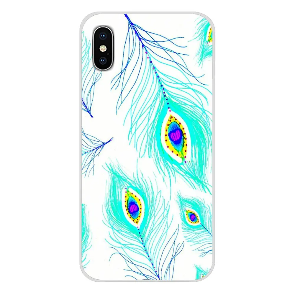 Аксессуары для телефона Чехлы акварель Павлин Apple iPhone X XR XS 11Pro MAX 4S 5S 5C SE 6S 7 8 Plus ipod 5 6