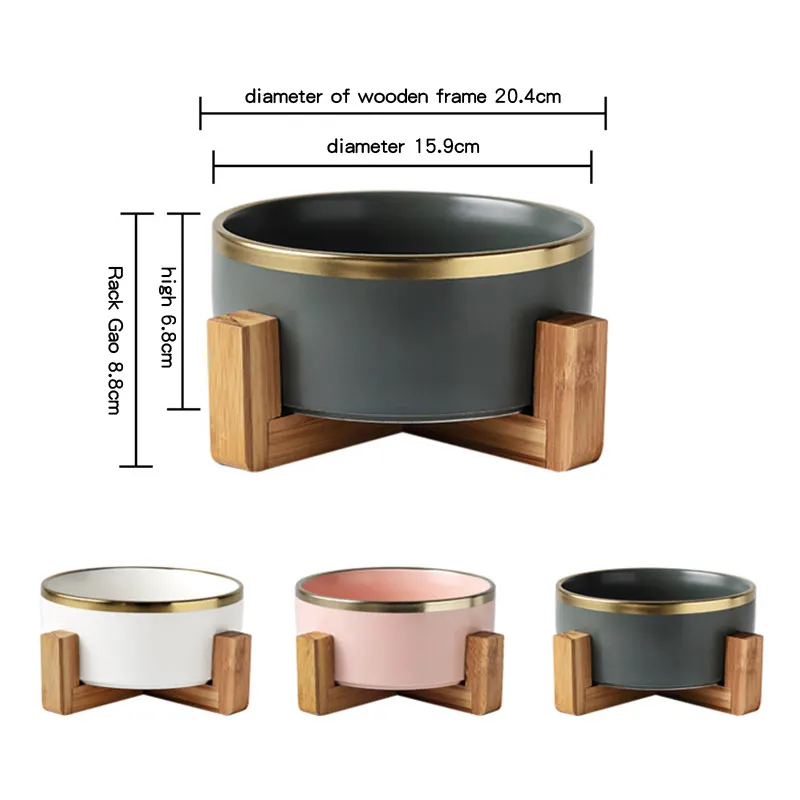 

Pet Dog Feeding Drinking Bowls Ceramics Anti Skid Travel Food Water Cat Dog Bowls Dish Animal Picture For Dog Cat Puppy Supplies