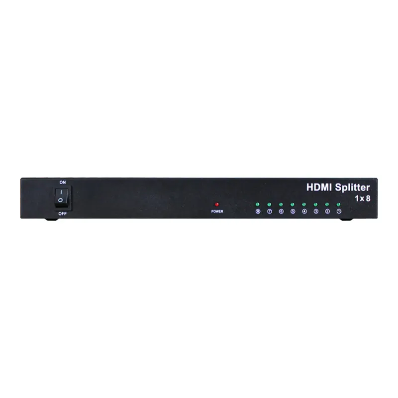 HDMI сплиттер AMS H1S8 1 в 8 с блоком питания для наружного светодиодного