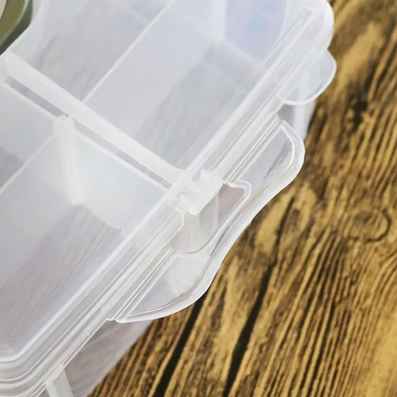 

Detachable 3 Layer Clear Plastic Container Storage Box Organizer Case Portable 203F