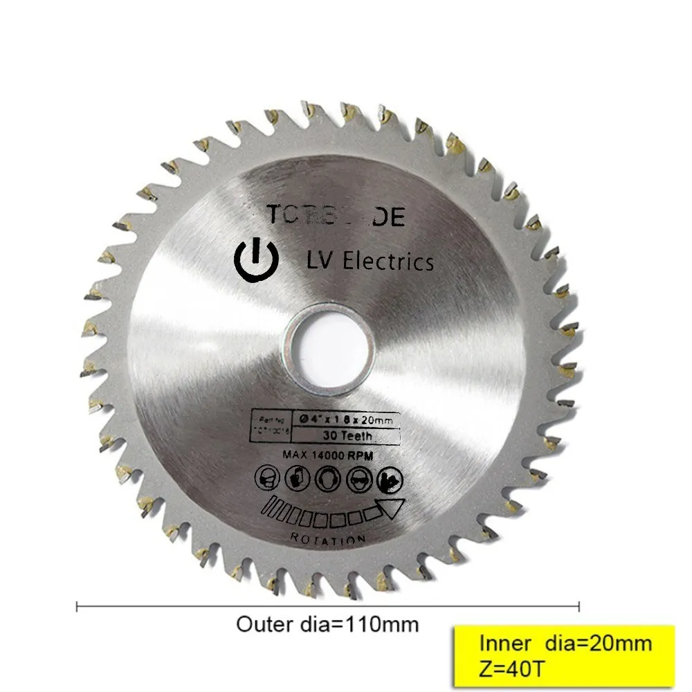 2pcs 110*1.8*20mm TCT Woodworking Circular Cutting Blades with 30Teeth Multipurpose Wheel Discs Wood Cutting Blade