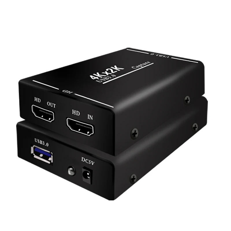 

4Kx2K USB3.0 1080P 60FPS HDMI-Compatible Video Capture Card Recording Box for MAC Windows Phone PC Game Live Streaming Broadcast