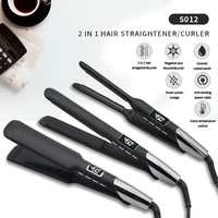 ihongsen hair straightener fast warm up 2 in 1 hair straightener curler ceramic flat iron curling styling tools