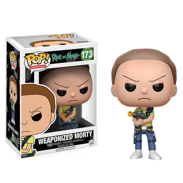 Funko POP Рик и Морти Огуречный пистолет лазер cannon 10 см Фигурки игрушки виниловые куклы для коллекции Аниме фигурки