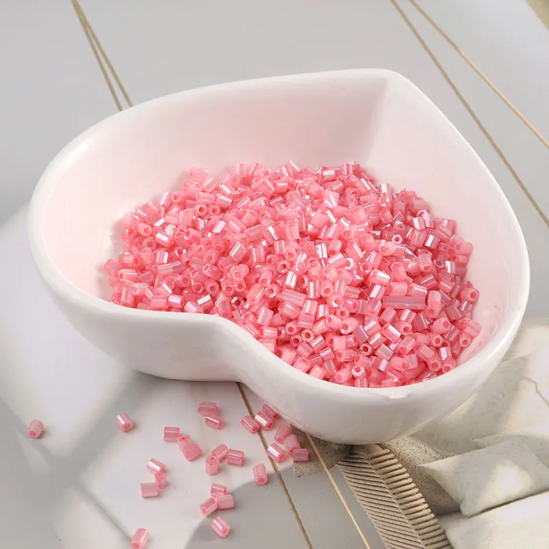 1200 шт 2 мм Шарм Чешский Стекло бисер 11/0 Seedbeads трубки DIY браслет Цепочки и ожерелья для изготовления ювелирных изделий Аксессуары - Цвет: H123 Melon