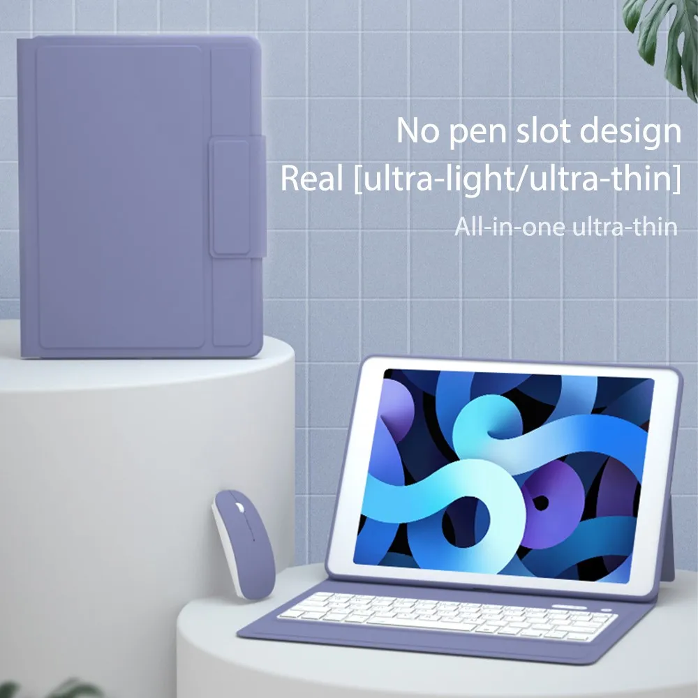 

Bluetooth Keyboard with Protective Case Portable 360 Degree Rotation Backlit Swivel Touch Keyboard for IPad AIr3 10.5 2019