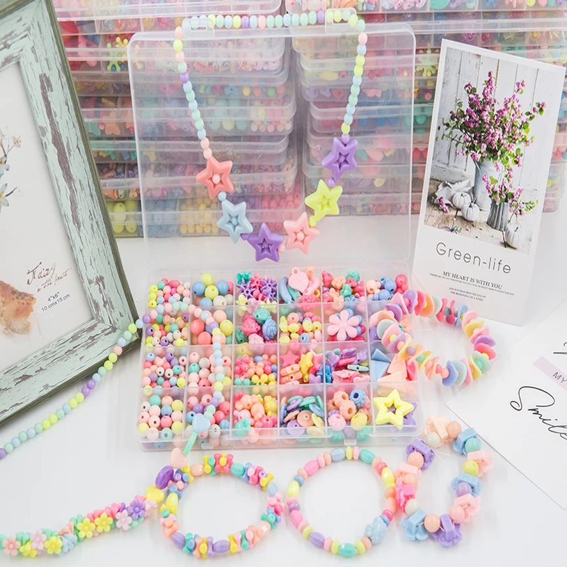 Детские бусины ручной работы сделай сам для девочек с набором аксессуаров