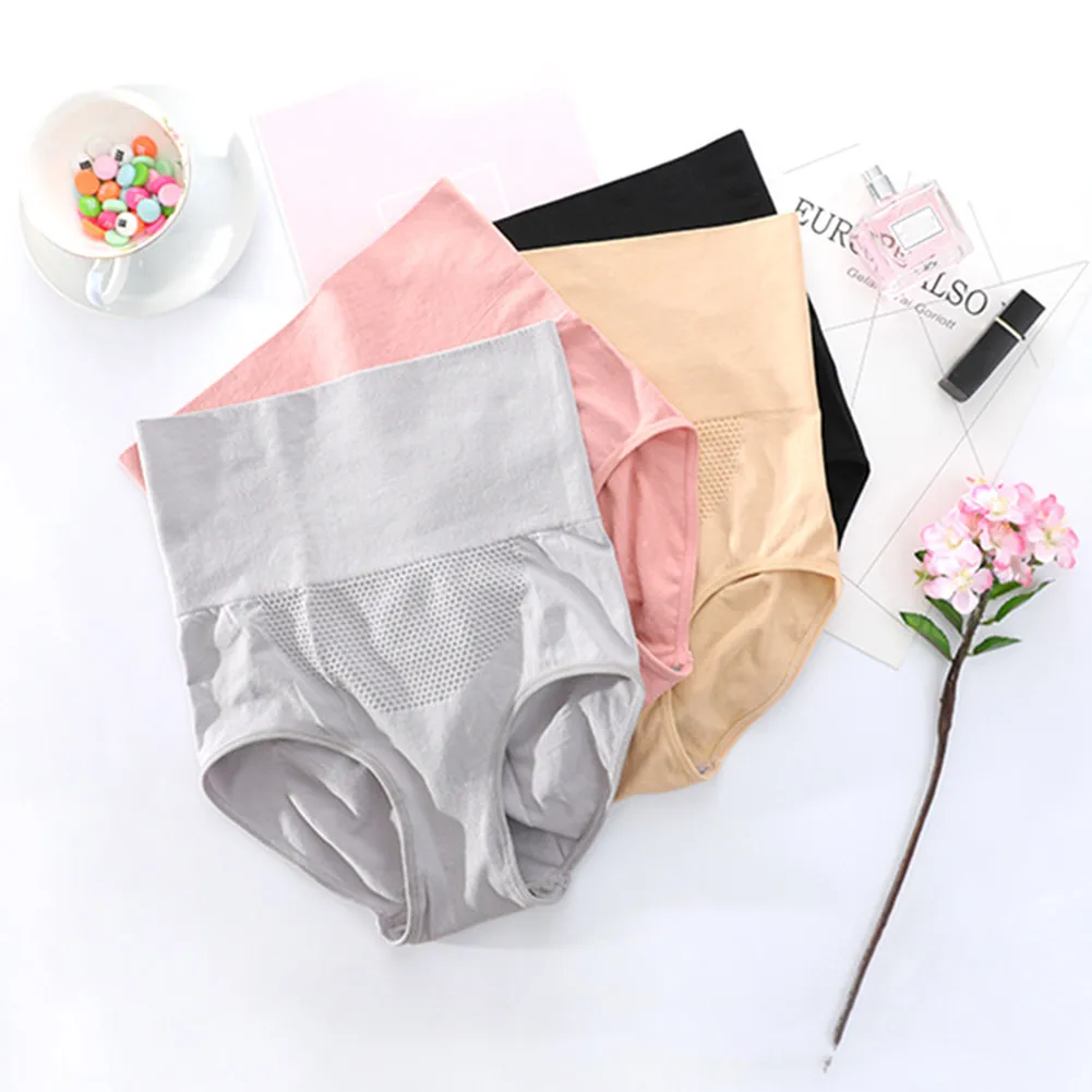 

Women High Waist Seamless Panties Slimming Breathable High Elastic Soft Underwear A66