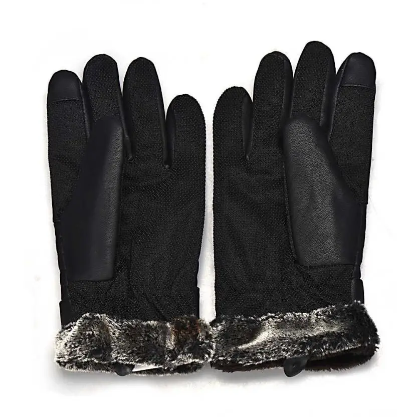 Anti Slip Men Driving Motocycle Gloves Luxury Faux Leather Winter Screen Gloves Unisex Women Sports Military Glove#BL5