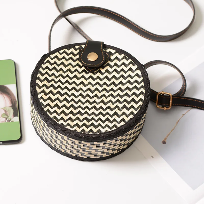 Богемная дамская сумочка из ротанга 2020 волнистый узор сумка мессенджер летняя