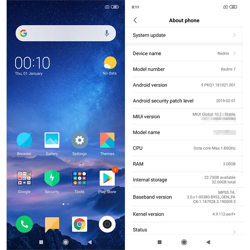 Глобальная версия Xiaomi Redmi 7 3 ГБ ОЗУ 32 Гб ПЗУ Snapdragon 632 Восьмиядерный 4G мобильный