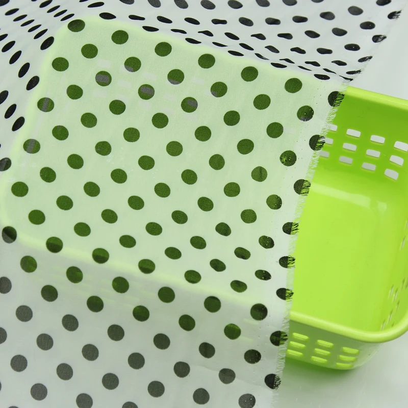 Черный узор в горошек на белой полиэфирной ткани 120 г/метр 150 см ширина MF018|Ткань| |