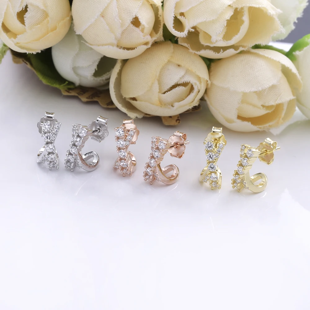 

SHADOWHUNTERS Original 925 Sterling Silver Cross Stud Earrings For Women Wedding Silver 925 X Earrings Fashion Jewelry Supplies