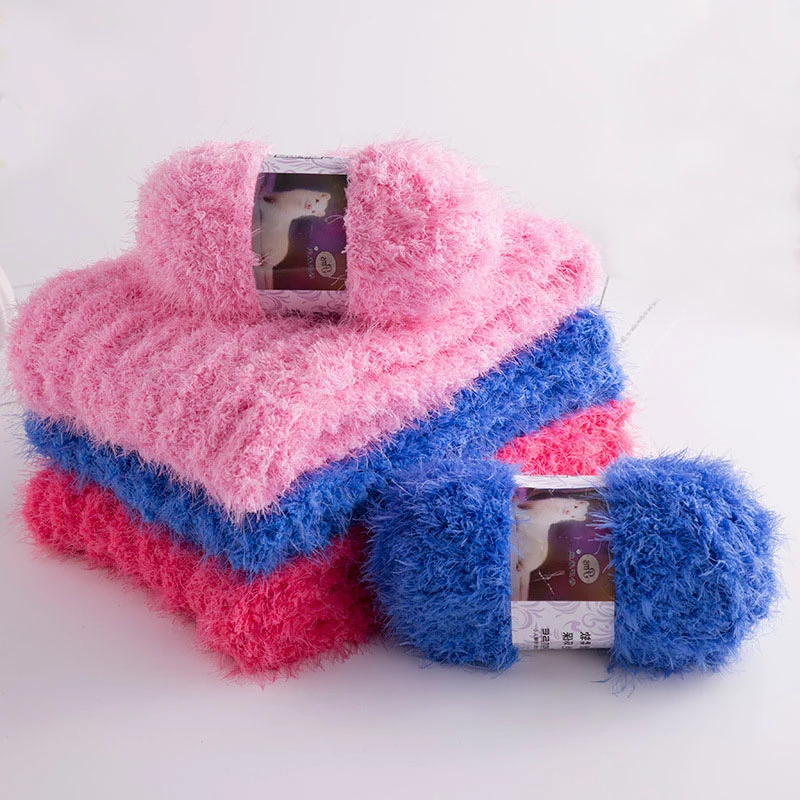 

100g Chunky Long Hair Mink Cashmere Yarn Hand Knitting Crochet Faux Fur Mohair Wool Thick Soft Baby Threads For Sweater