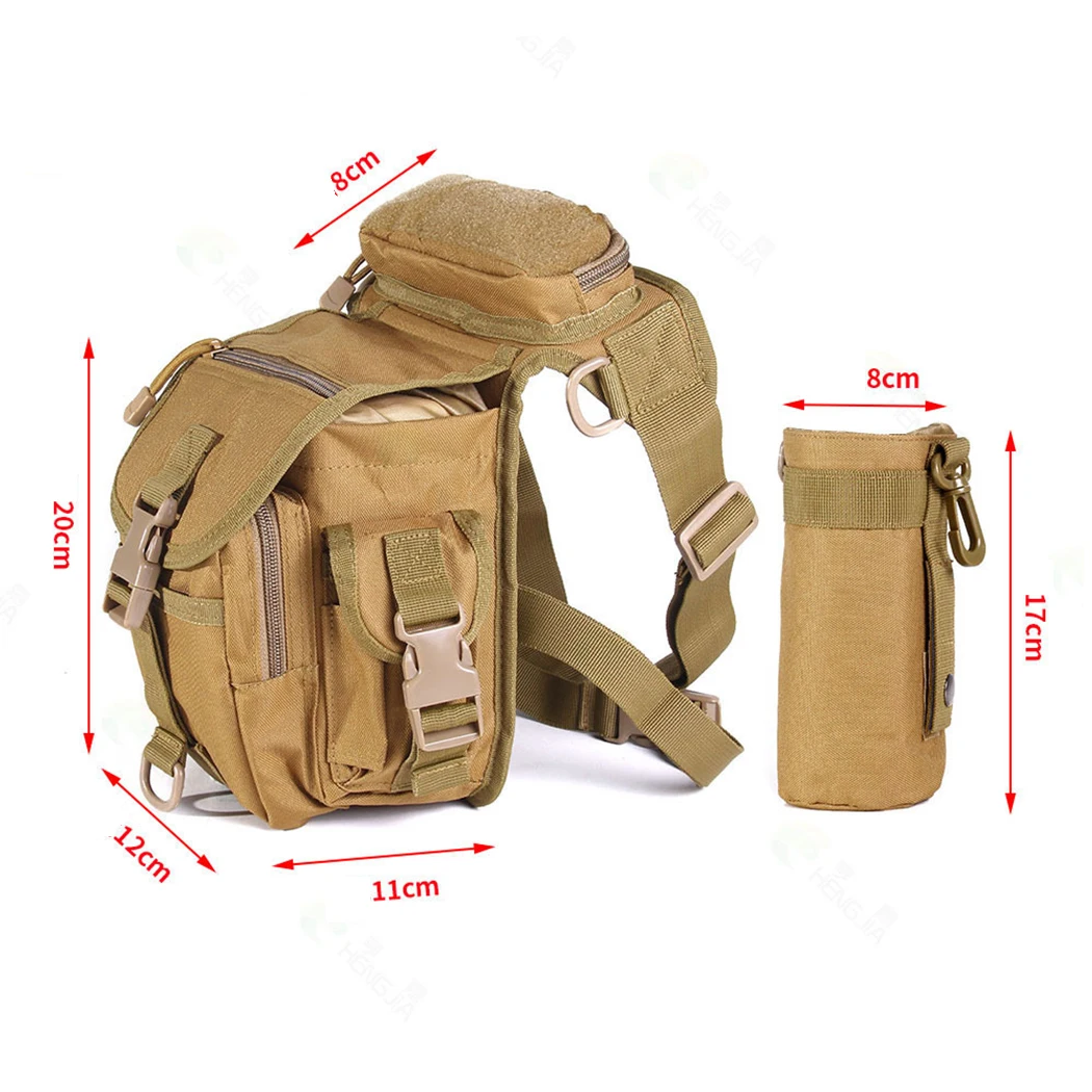 

1pc Fishing Tackle Storage Bag High Quality Oxford Cloth Waterproof Leg Bags With Bottle Bag Pesca Iscas Fishing Tools Equipment