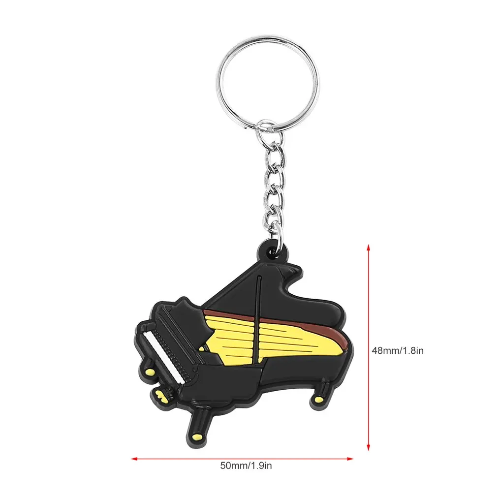 Модные силиконовые Форма пианино брелок для ключей Чехлы клавиш Прекрасная