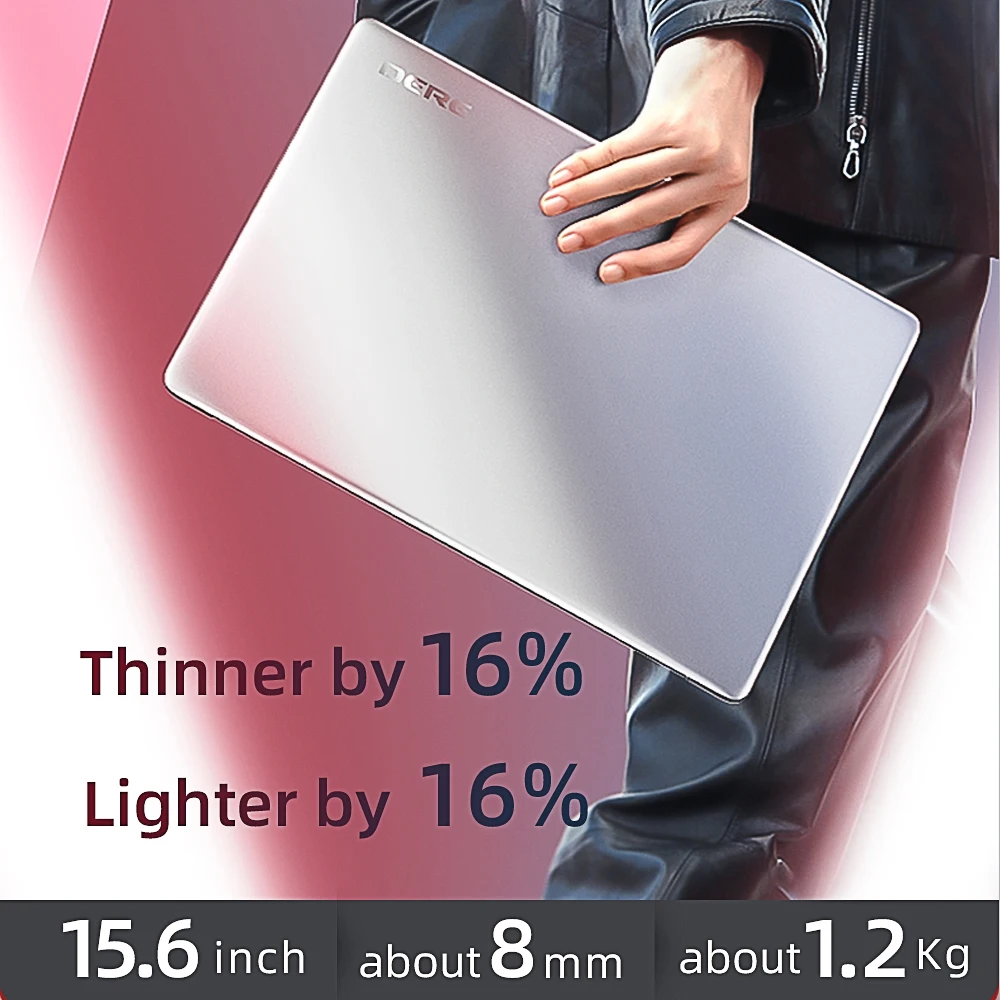 Verkaufen DERE Mbook M10 Intel N5100 15,6 Zoll Windows 10 Laptops Bussiness Computer 12GB 256GB Mit Backlit Tastatur Gaming Laptops