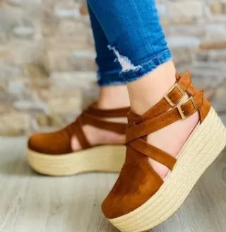 

Comfort Shoes for Women Beige Heeled Sandals Large Size Black Girls 2021 Big Low Closed Clogs Velvet Scandals Solid Rubber Fabri
