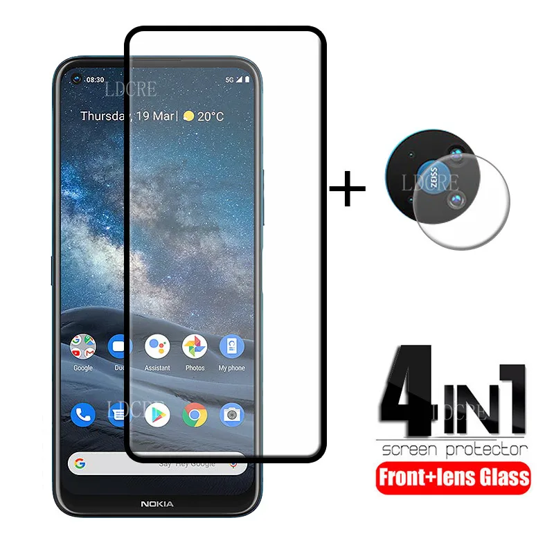 4 в 1 для Nokia 8 3 стекло закаленное протектор экрана защитная камера Flim 6 2 7