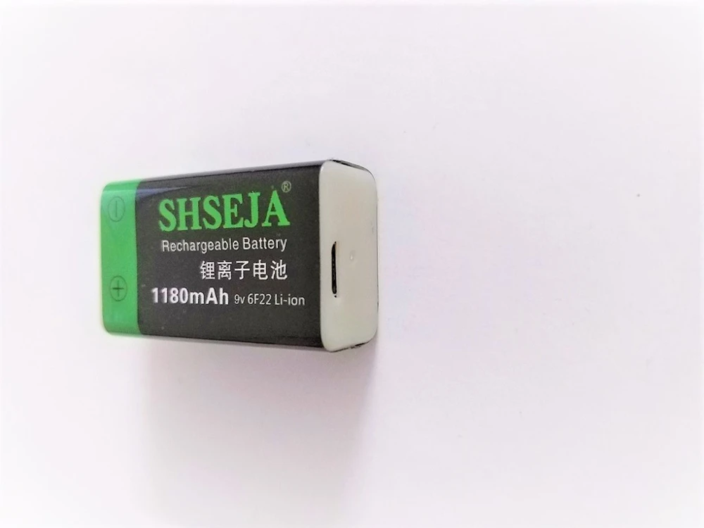 1 шт./лот 9 В 1180 мАч литий ионный аккумулятор USB аккумуляторная батарея детектор