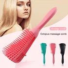 Гребень для укладки вьющихся волос, массажная гребень для меридианов, Антистатическая Расческа для ребер, пластиковая гребень с восемью когтями, специальная парикмахерская расческа