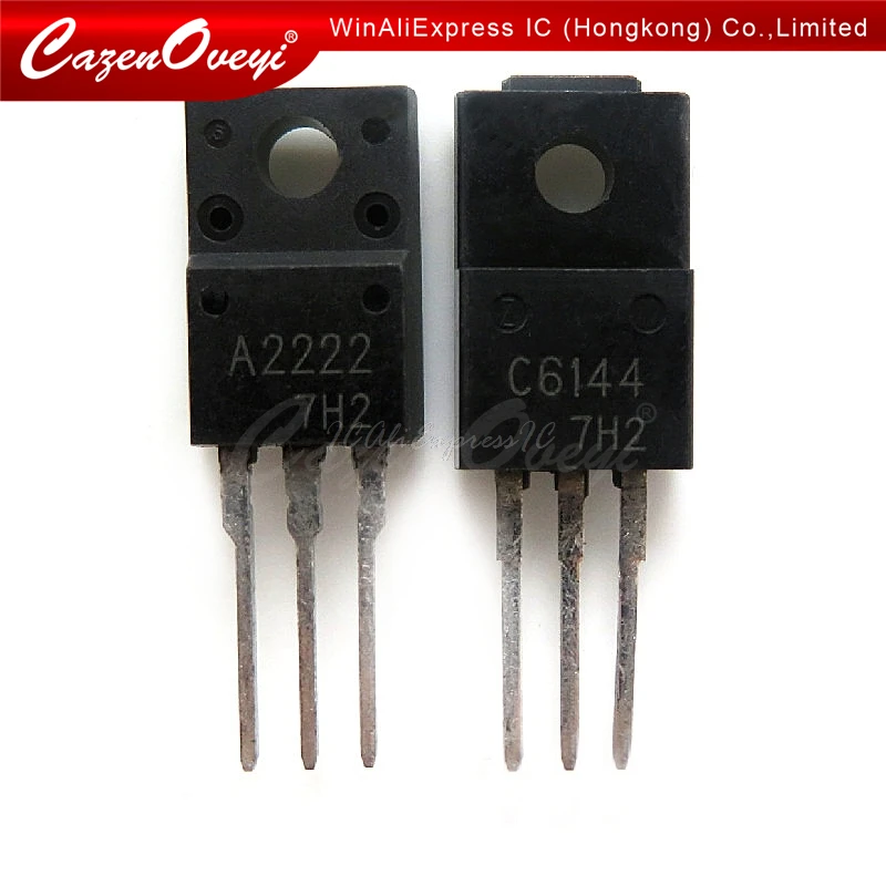 10 шт./лот = 5 пар (5 шт. A2222 5 шт. C6144 ) 2SA2222 2SC6144 TO-220F в наличии на складе