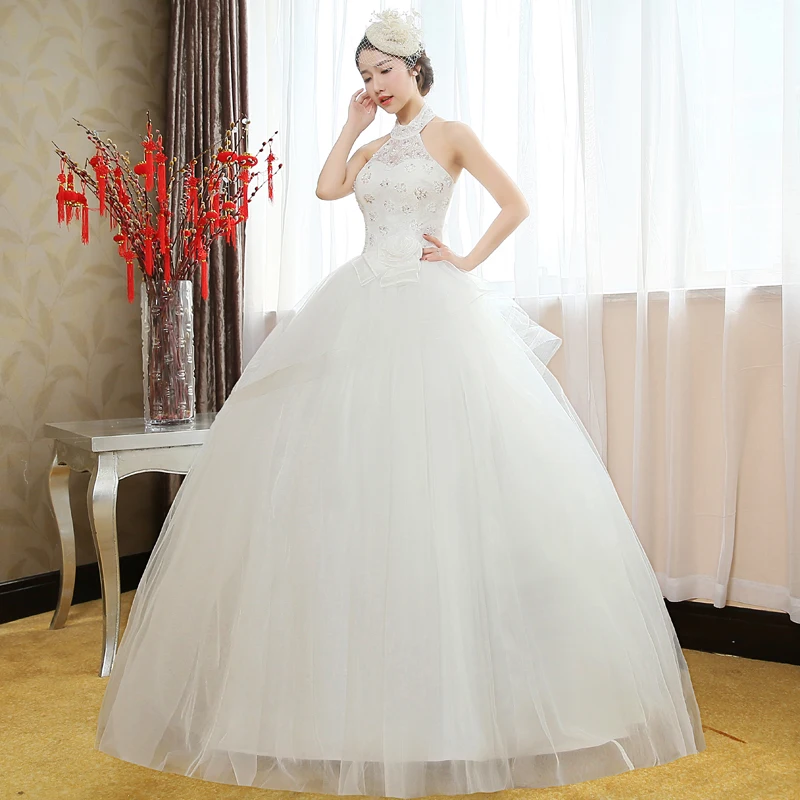 Свадебное платье LAMYA с лямкой на шее новинка 2020 корейский стиль невесты и