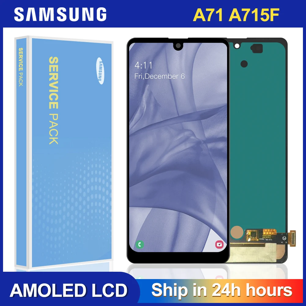 Сменная деталь AMOLED 6 7 дюйма для Samsung Galaxy A71 ЖК дисплей с сенсорным экраном и