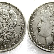 Монеты США 1887/1887 два лица UNC/старый цвет Морган копия доллара