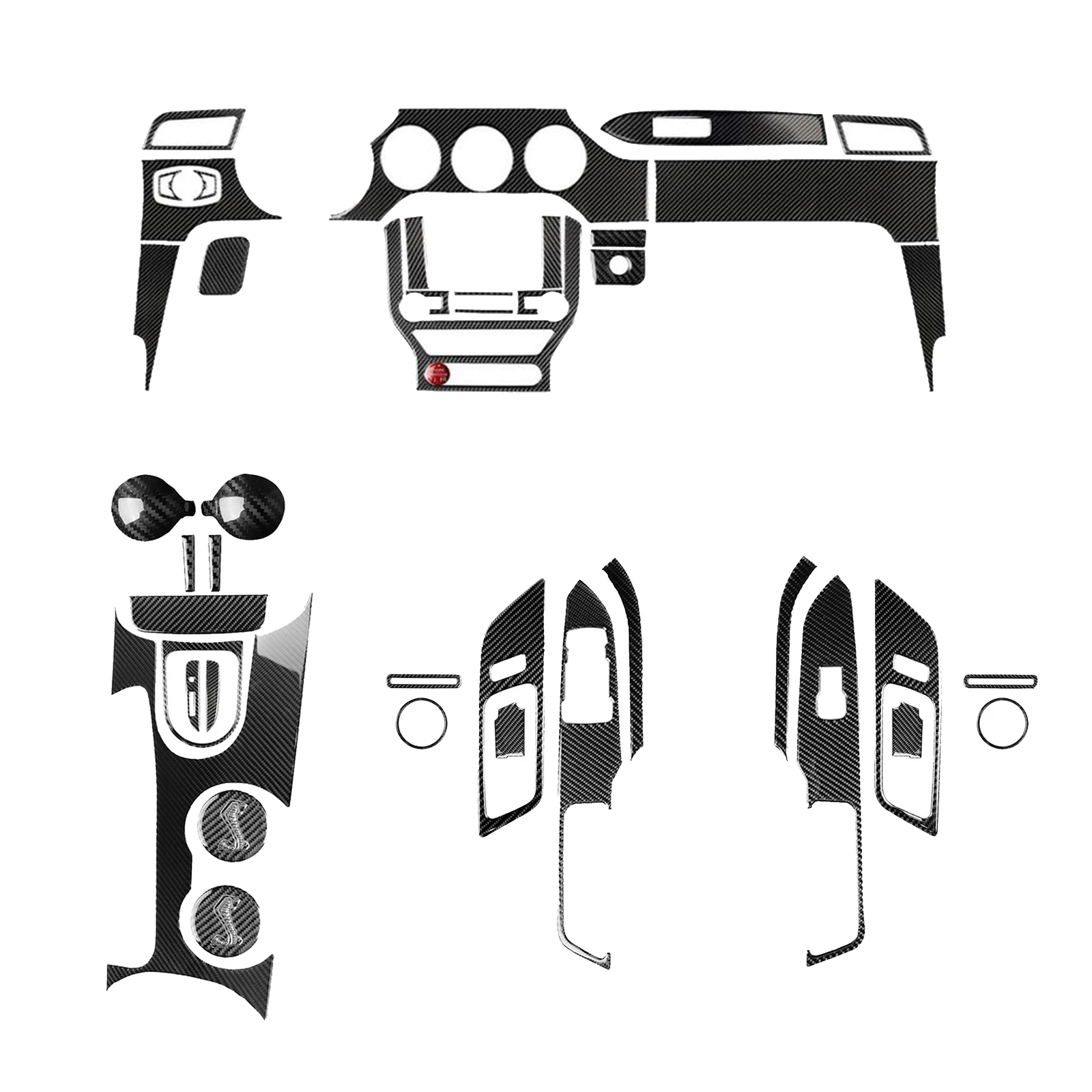 

Наклейки на раму автомобильной внутренней консоли из углеродного волокна для Ford 2015-2017