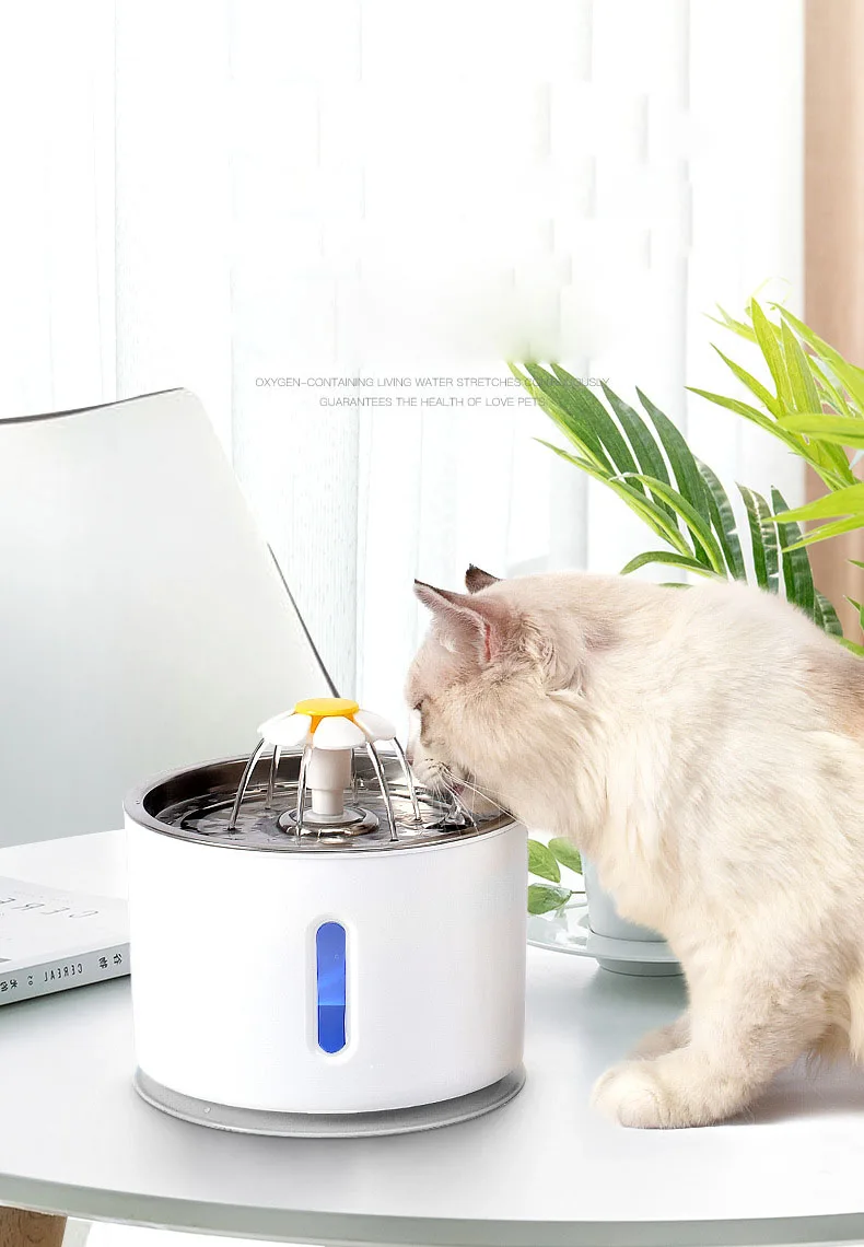 

2.4L Automatic Cat Water Fountain LED Electric Mute Water Feeder USB Dog Pet Drinker Bowl Pet Drinking Dispenser For Cat Dog