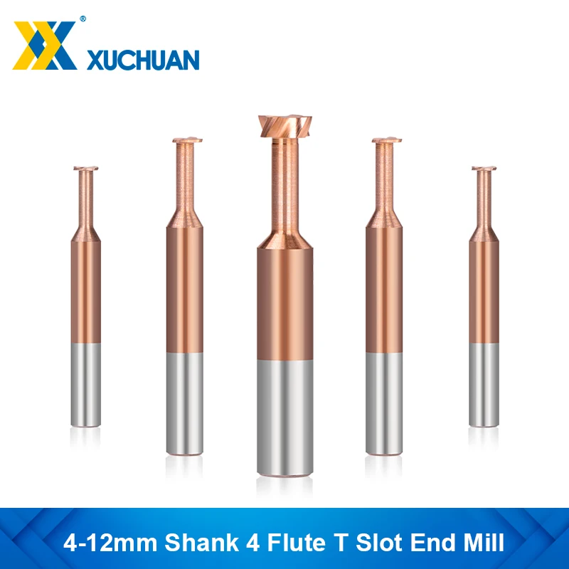 

Milling Cutter 4 Flute T Slot End Mill TiCN Coated Carbide Milling Bit for Wood Metal Milling Tool CNC Machine Router Bit