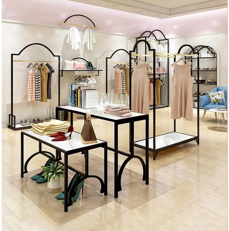 Одежда для выставочного стеллажа напольного типа мужчин и женщин стеллажная