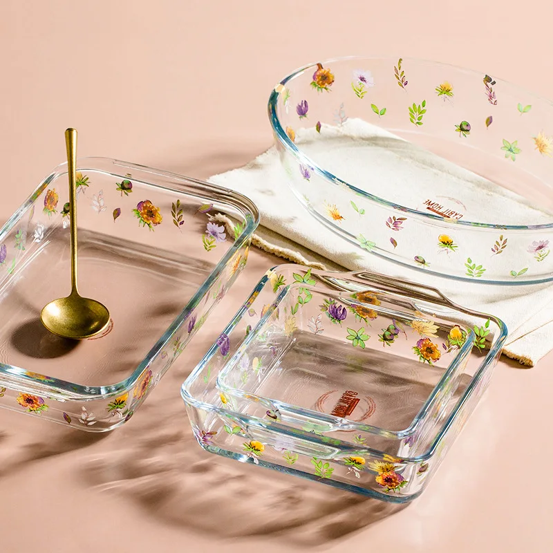 Посуда из боросиликатного стекла поднос для выпечки миска риса бытовая