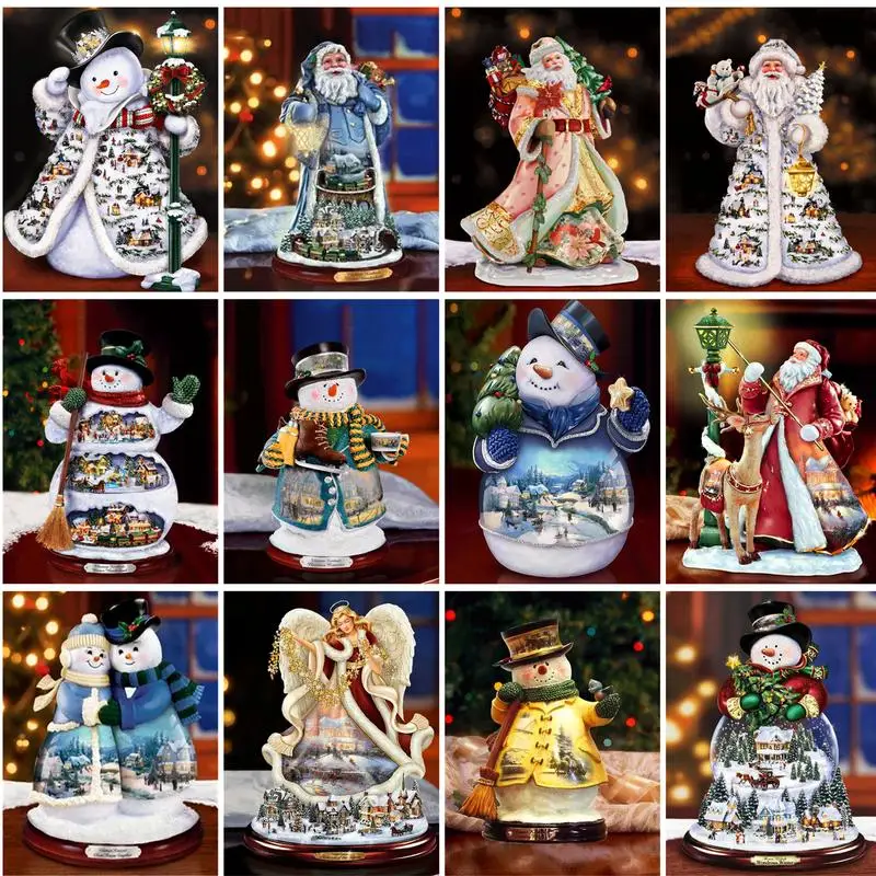 

RUOPOTY DIY Painting By Numbers Santa Claus For Adults Handpainted Kits Acrylic Paints Artwork Unique Gift Wall Decor