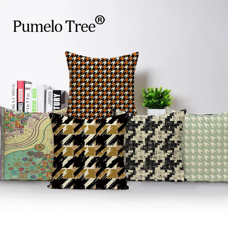 Геометрический чехол для подушки в скандинавском стиле декоративные дома