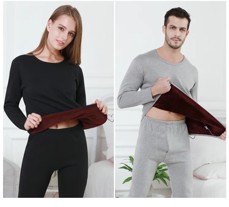 Новый стиль комплект теплого термобелья из плотного бархата подштанники для